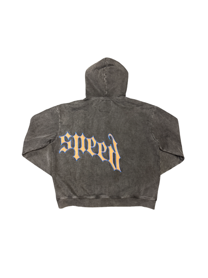 Godspeed Zip Hoodie (Black/Orange/Blue)