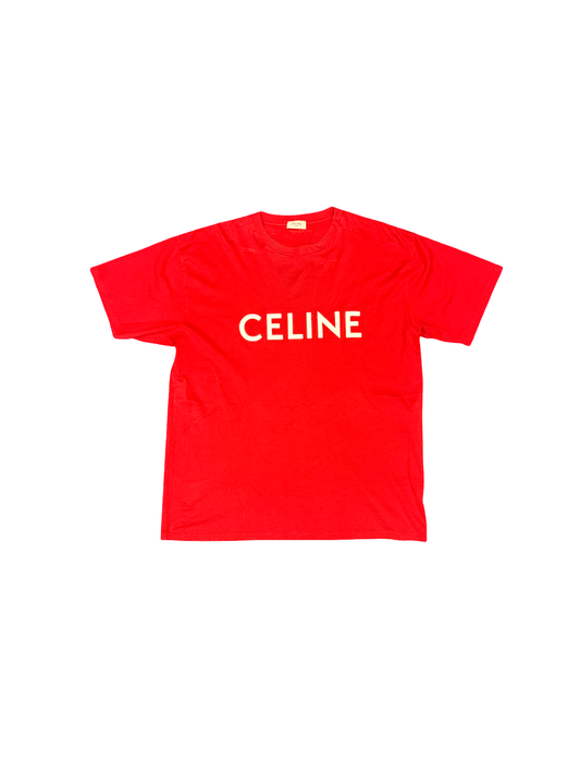 Celine Logo Tee (Red/White)