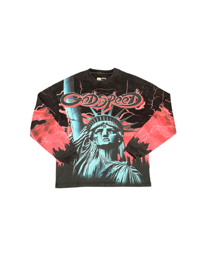Godspeed "Statue of Liberty" Tee (Black/Red)
