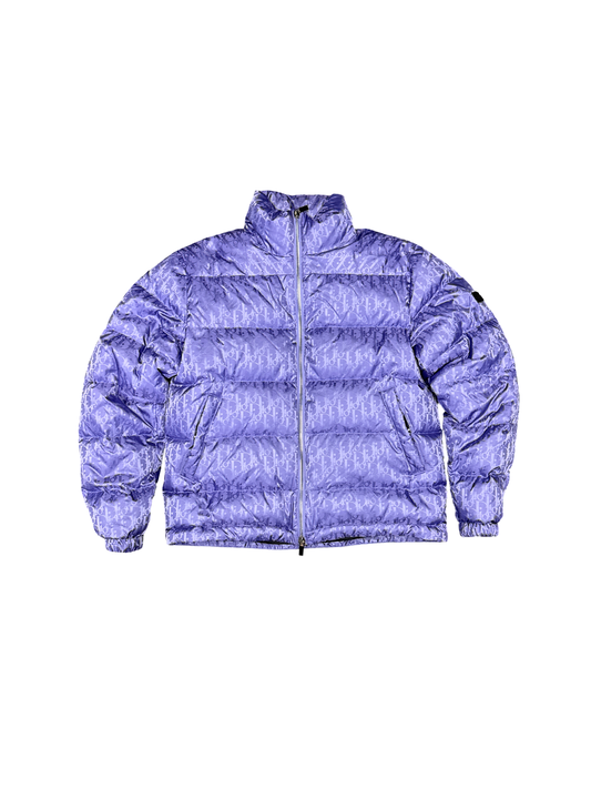 Christian Dior Oblique Monogram Puffer Coat (Purple)