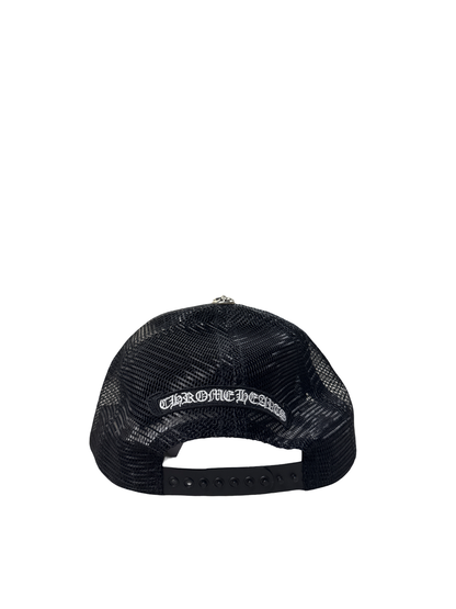 Chrome Hearts "Triple Cross Leather Patch" Trucker (Black/Black)