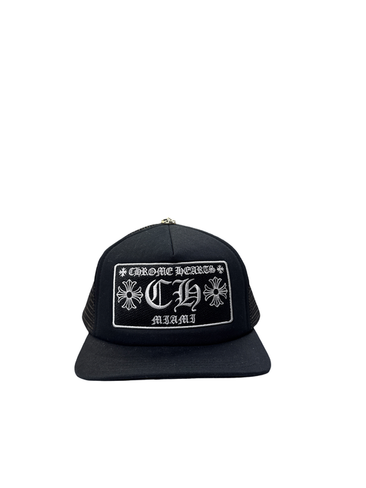 Chrome Hearts "CH Miami" Trucker (Black/White)
