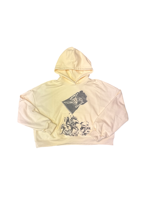 Saint Vanity "Flag" Hoodie (Cream/Black)