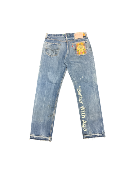 Better With Age Denim (Blue/Red/Pink)