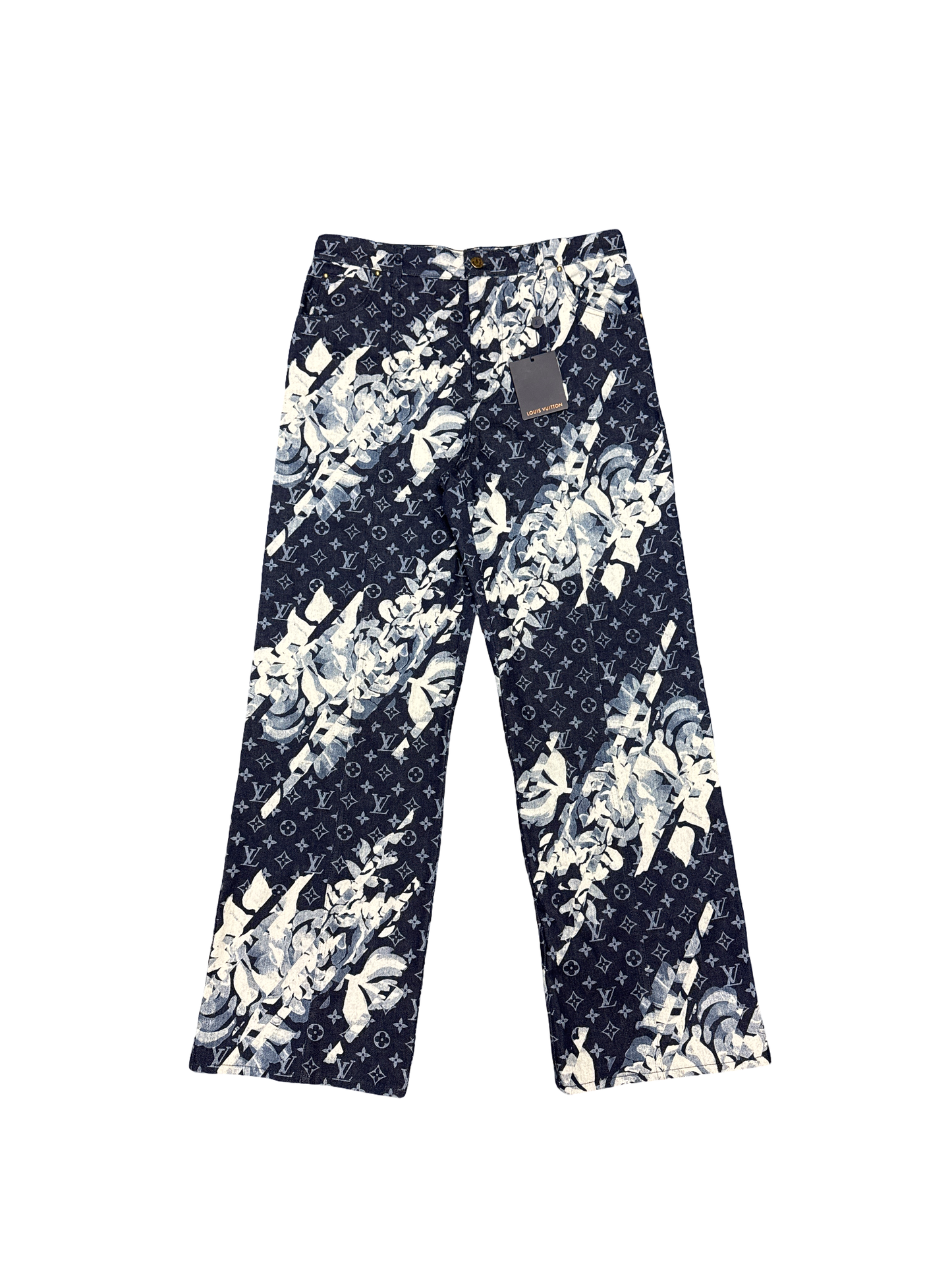 Louis Vuitton Floral Monogram Denim (Navy/White)