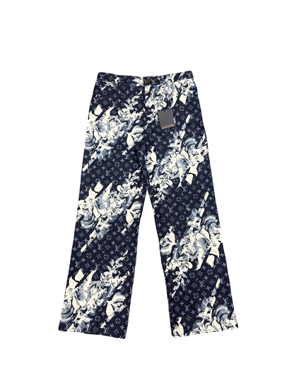Louis Vuitton Floral Monogram Denim (Navy/White)
