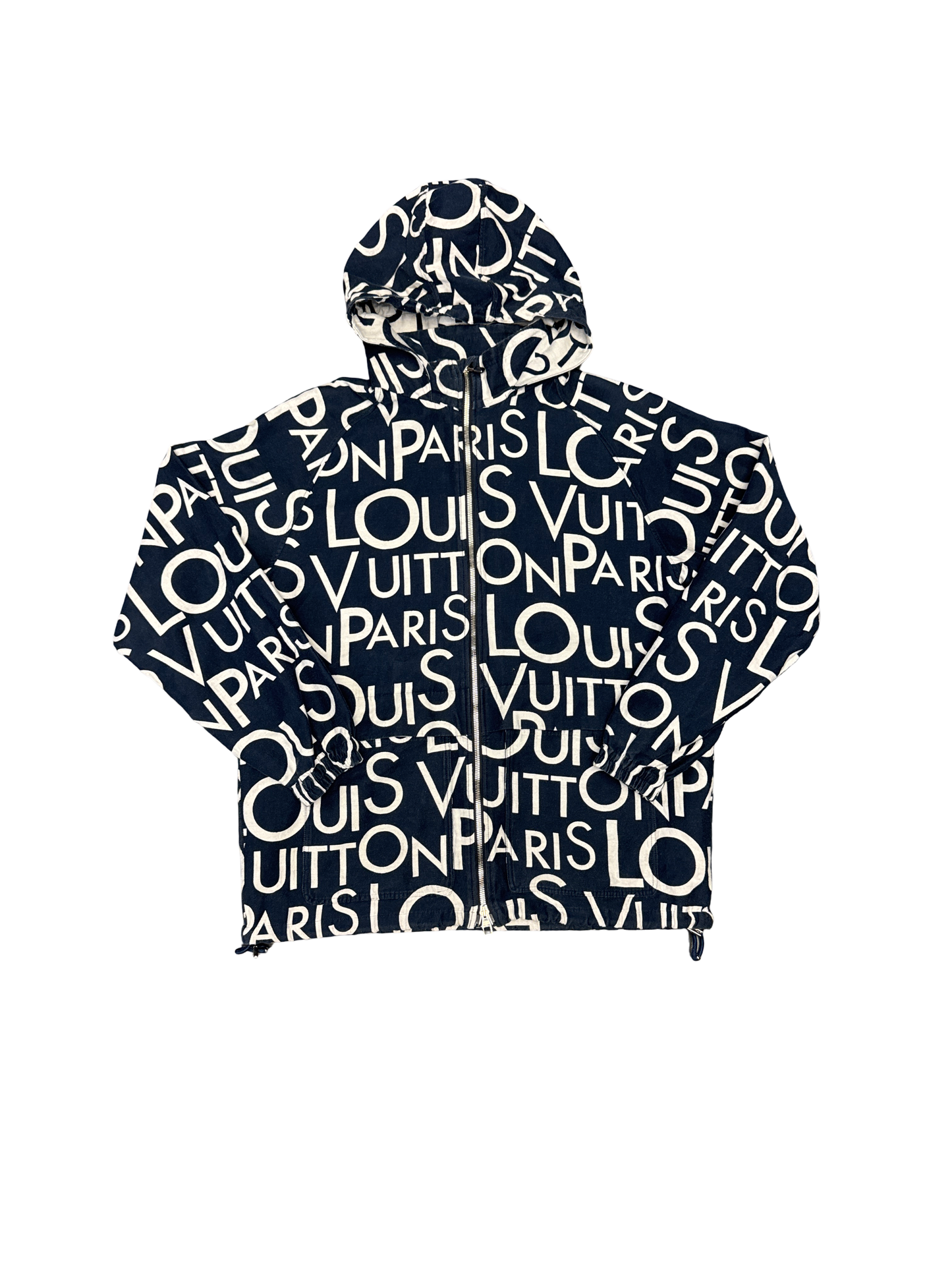 Louis Vuitton All Over Print Windbreaker (Navy/White)