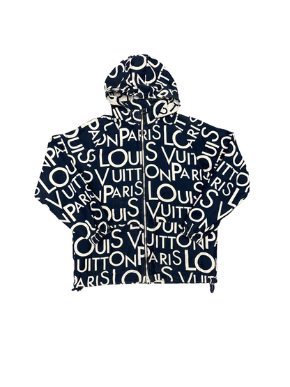 Louis Vuitton All Over Print Windbreaker (Navy/White)