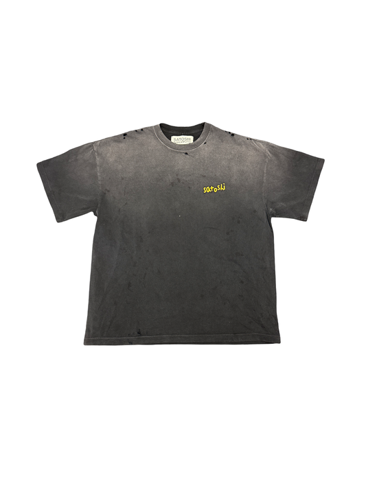 Satoshi Nakamoto Embroidery Tee (Grey/Yellow)