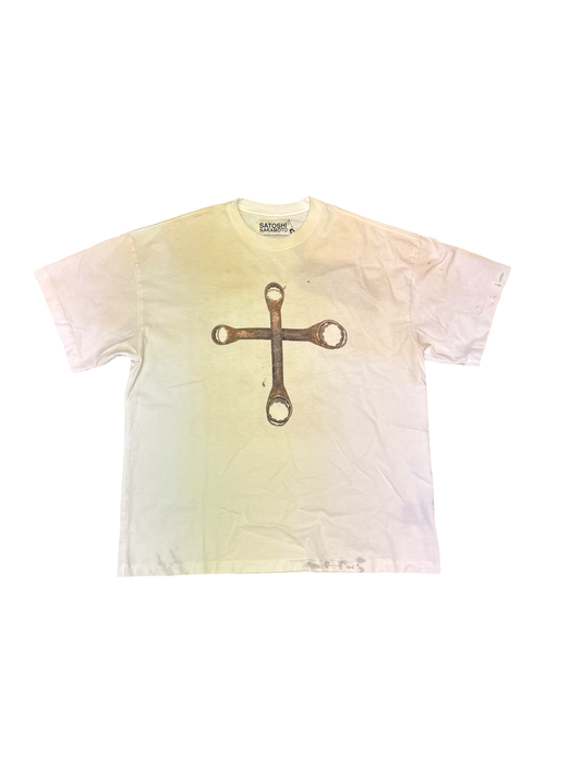 Satoshi Nakamoto "Moto Church" Tee (White/Black)