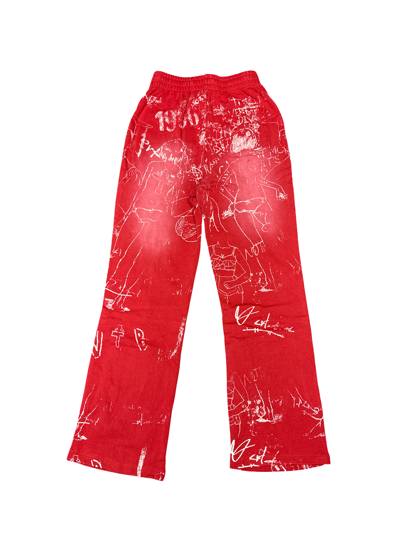 Vertabrae Graffiti Joggers (Red/White)