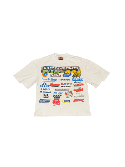 Bottega Desires "Racing" Tee (White/Multi)