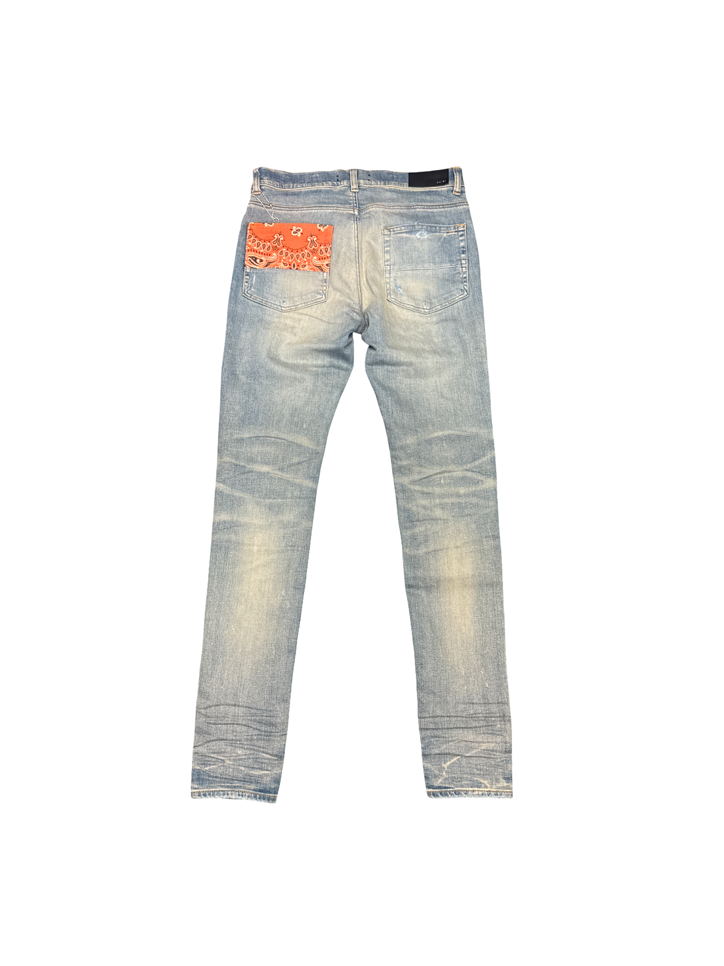 Amiri Bandana Paisley Patch Jean (Clay Indigo/Orange)