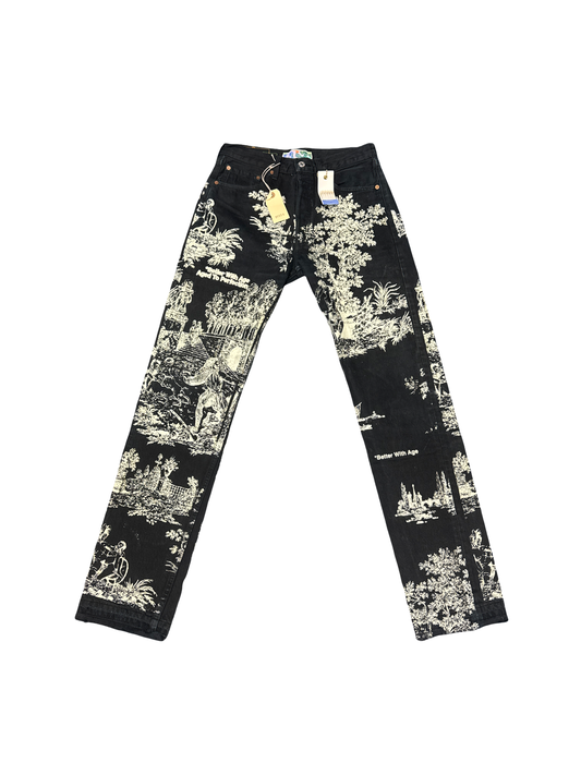 BWA Screen Print Denim (Black/White)