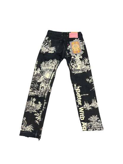 BWA Screen Print Denim (Black/White)