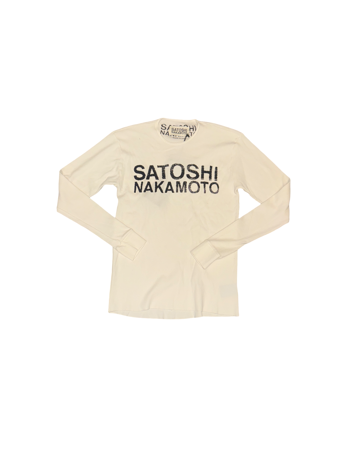 Satoshi Nakamoto Thermal Tee (White/Black)