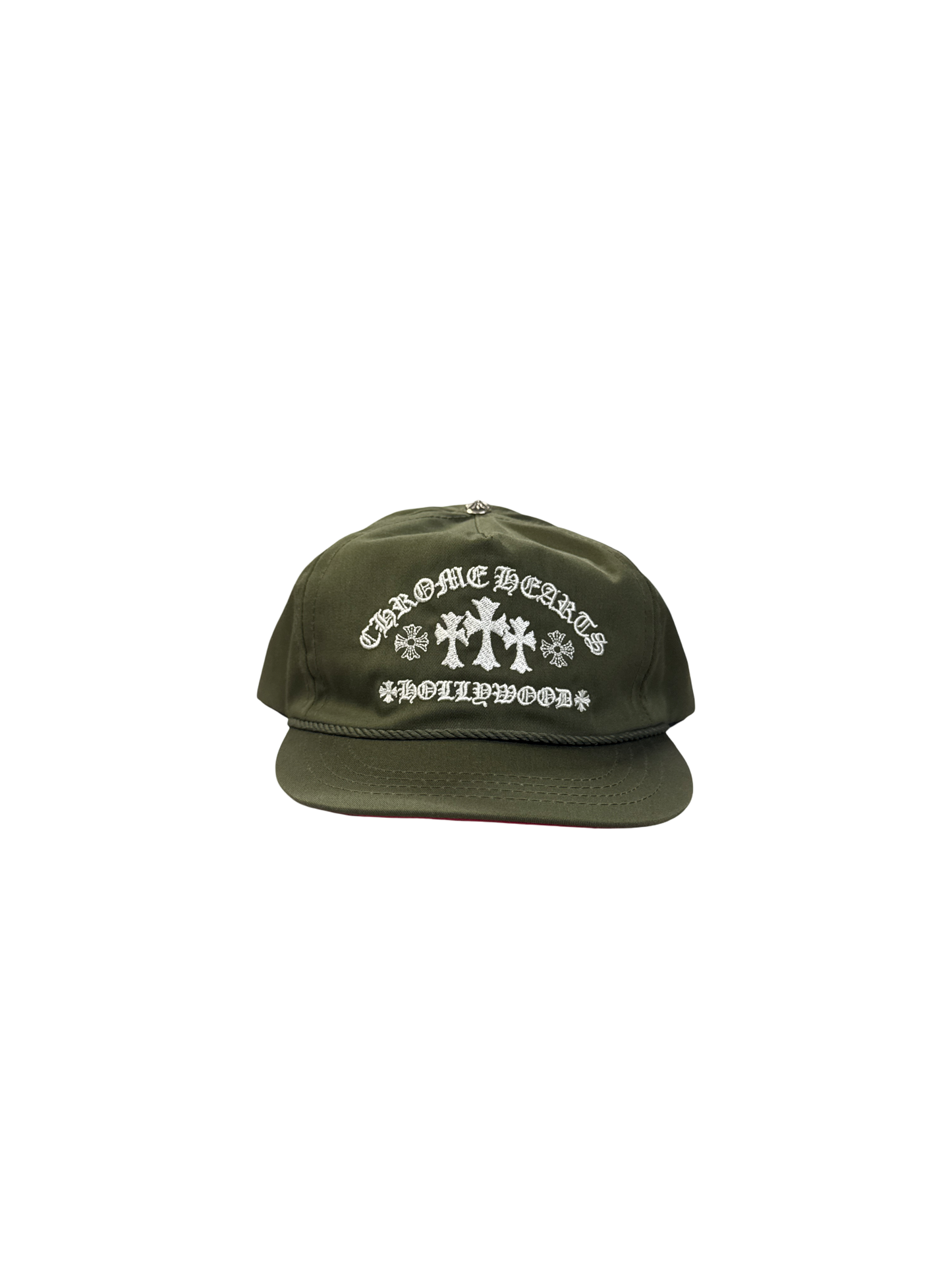 Chrome Hearts Hollywood Trucker (Olive Green/Red/White)