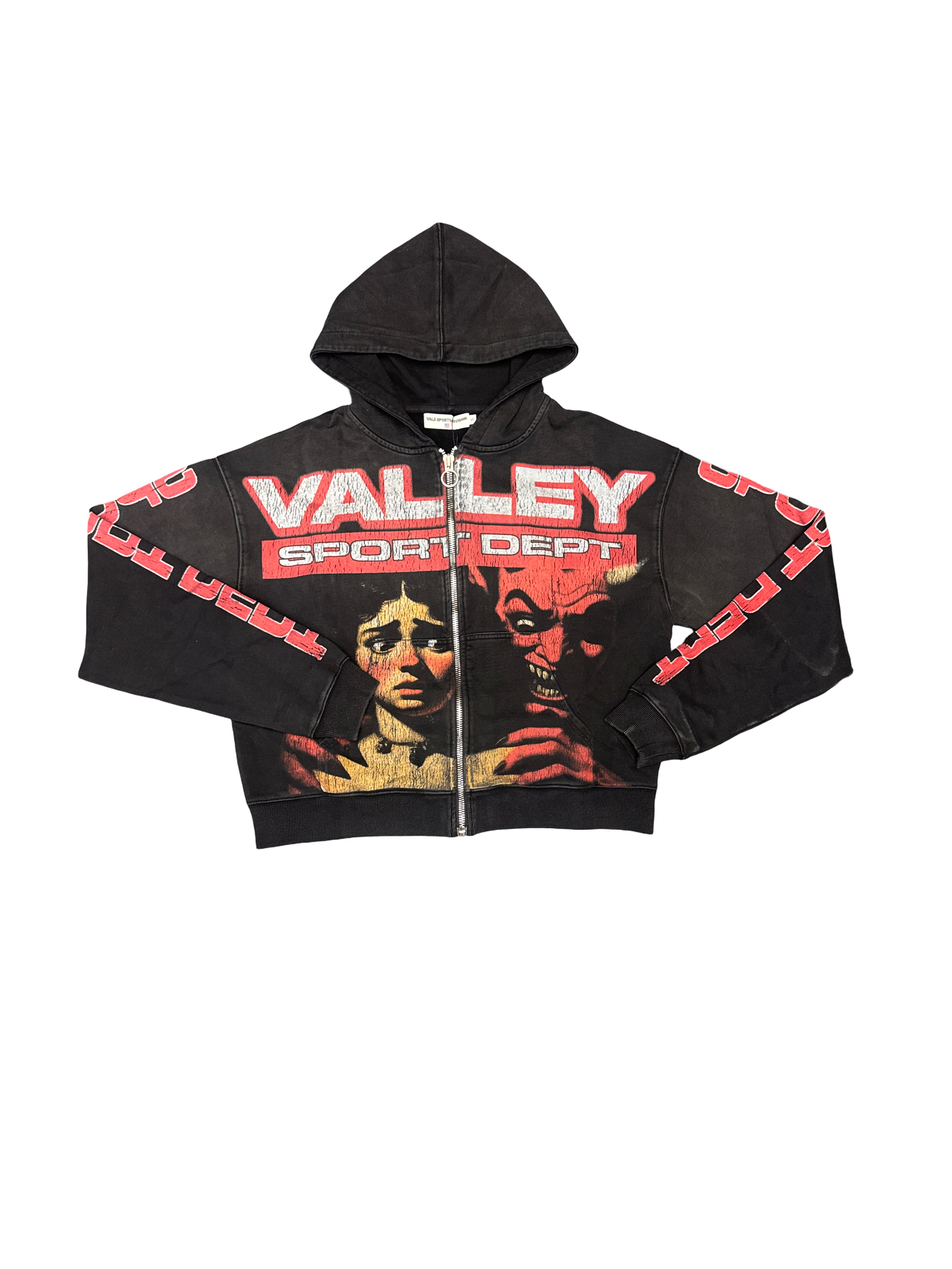 Vale "Devil" Zip Hoodie (Black/Red)