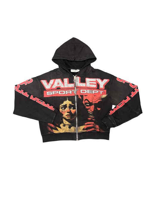 Vale "Devil" Zip Hoodie (Black/Red)
