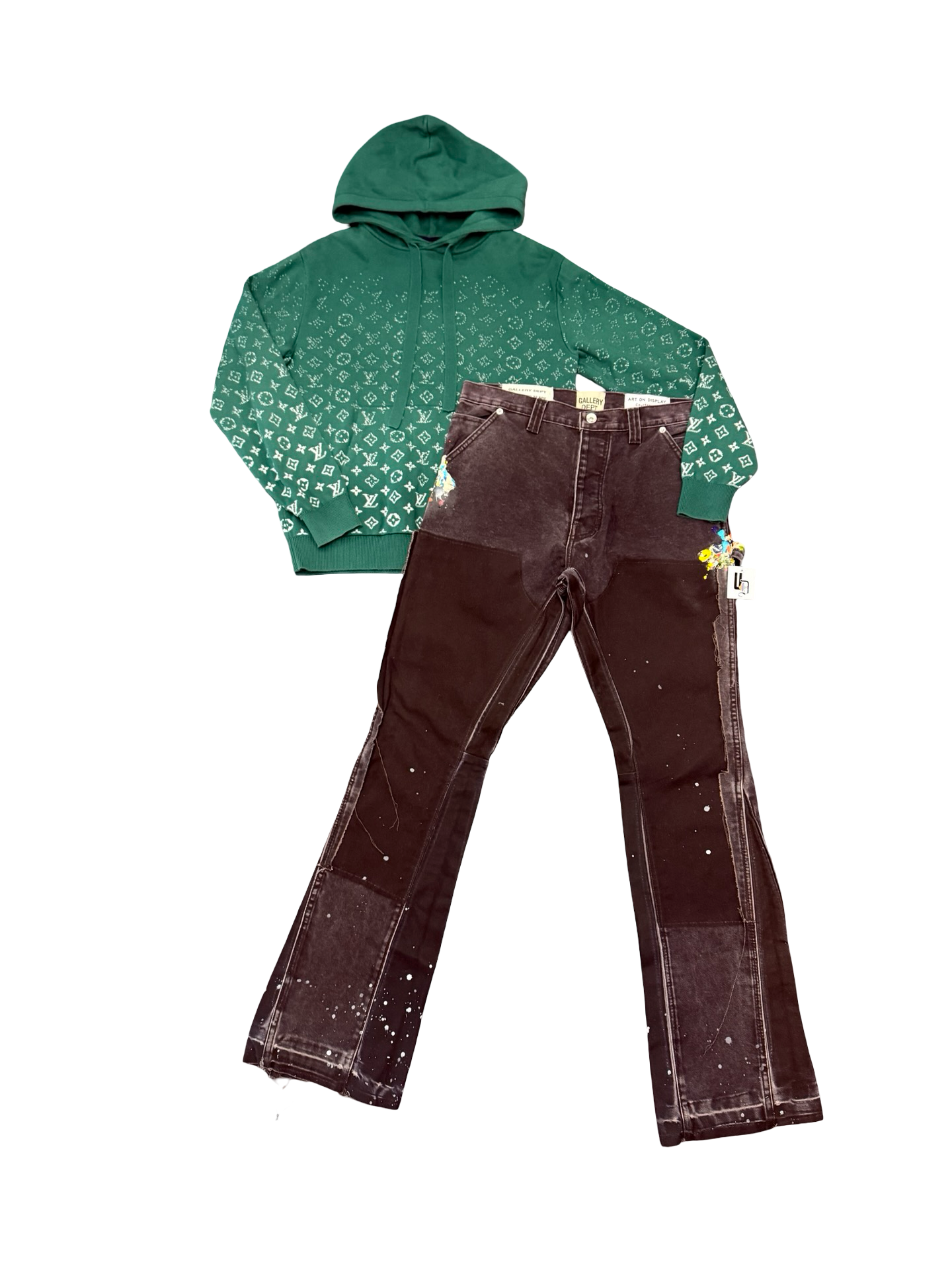 Louis Vuitton Hoodie + Gallery Dept. LA Flare Carpenter Jean