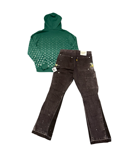 Louis Vuitton Hoodie + Gallery Dept. LA Flare Carpenter Jean