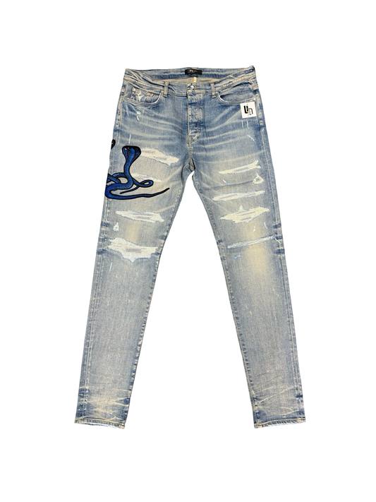Blue Snake Thrasher Jean