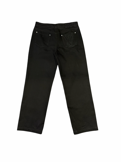 Louis Vuitton Plain Straight Leg Denim Black