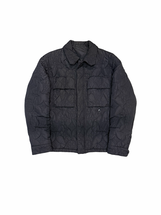 Padded Monogram Jacket (Navy)