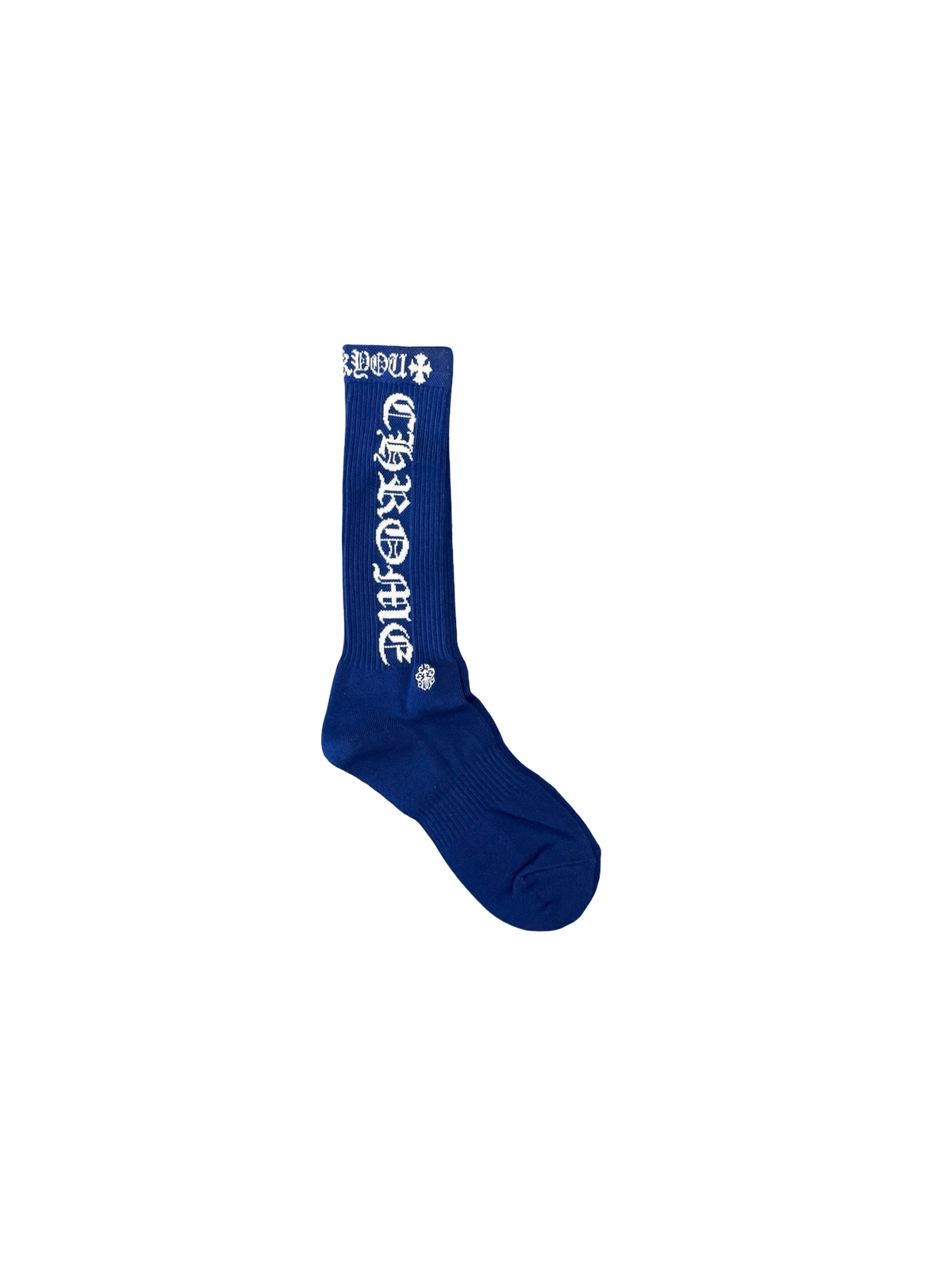 Classic Script Sock (Royal Blue/White)