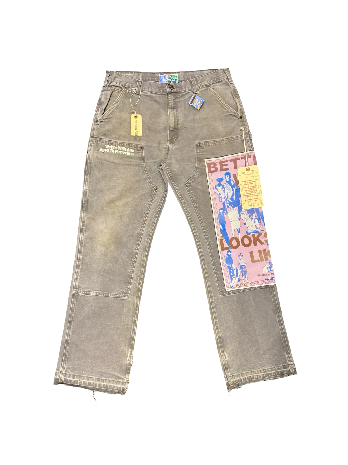 Carpenter Jeans (Tan/Pink)